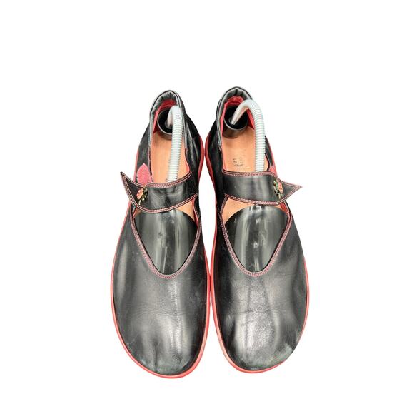 ❤️ Naot Women 10 Black Red Leather Mary Jane Shoes – Comfort Platform Clogs - Picture 3 of 9